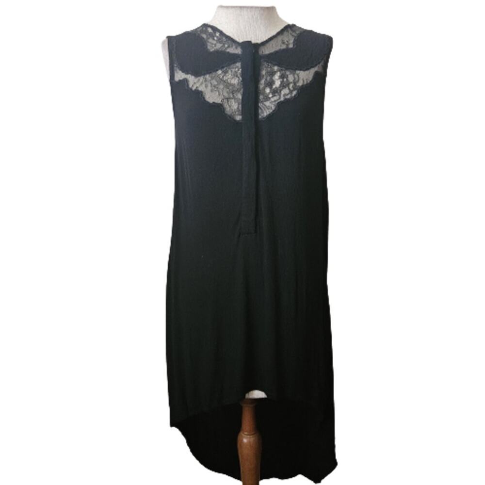Shakuhachi Black Hi Lo Dress with Lace Detail Size 4